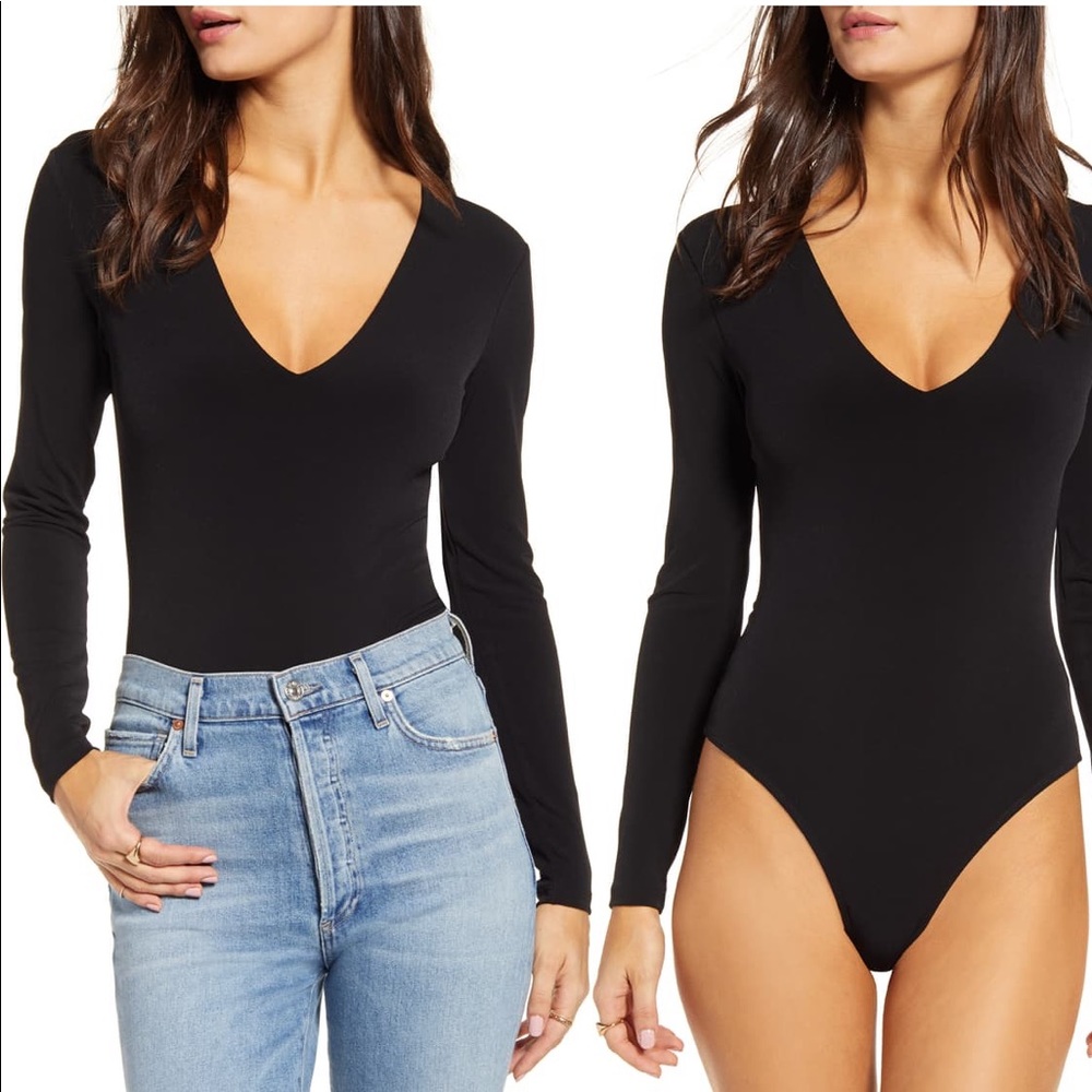 Leith V-Neck Bodysuit - Size Small